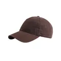 Gorra de béisbol de algodón marrón café oscuro en sarga con diseño seis paneles - Ajustable / Marrón
