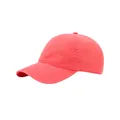Gorra de béisbol clásica de algodón rosa coral con estructura de seis paneles y visera - Ajustable / Rojo Anaranjado