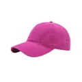 Gorra de béisbol de algodón minimalista en rosa intenso con visera curva suave - Ajustable / Rosa Rojo