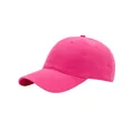 Gorra de béisbol clásica de algodón en color rosa vibrante con diseño liso - Ajustable / Fucsia