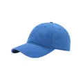 Gorra de béisbol de algodón lavado en azul clásico con un acabado vintage desgastado - Ajustable / Azul claro