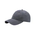 Gorra de béisbol vintage de algodón negro lavado con estructura clásica de seis paneles - Ajustable / Gris oscuro