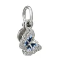 Charm a farfalla in smalto blu con cristalli per bracciali di perline - Stile Farfalla con Gioielli (12)