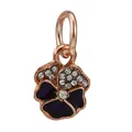 Ciondolo viola a forma di pansé in oro rosa con smalto e pietre incastonate - Stile Fiore Viola Oro Rosa (14)