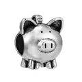 Ciondolo a forma di maialino in argento vintage per bracciali fai-da-te con design 3D - taglia standard / Stile Maialino (21)