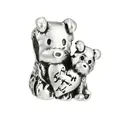 Ciondolo cane argento con incisione a cuore Always by your side per braccialetti - Stile Cuore di Cane (34)