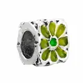 Charm in argento con margherita in smalto sfumato giallo e verde per bracciali - Stile margherita sfumata (44)