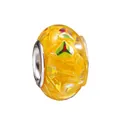 Levendige gele harskraal met reflecterende glitters en zilveren kern voor DIY-armbanden - Heldergele Geometrische Pailletten (Z010)