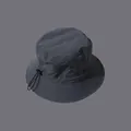 Deep grey quick-dry bucket hat with adjustable drawstring for outdoor activities - M (56-58cm) / Gray