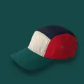 Outdoor 5-panel καπέλο με αδιάβροχο ύφασμα γρήγορου στεγνώματος και πολύχρωμο σχέδιο patchwork - M / Κόκκινο Patchwork