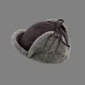 Colbacco invernale con fodera in pelliccia sintetica e paraorecchie in marrone scuro - M (56-58cm) / grigio scuro