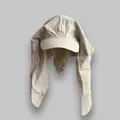 Outdoor khaki sun hat with letter R embroidery and neck protection flap for hiking - M(56-58cm) / Beige