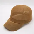 Detailed view of caramel woven baseball cap showing fine breathable straw texture - M (56-58cm) / Khaki