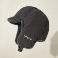 Gorro de aviador térmico acolchado de invierno con forro de piel sintética gris y orejeras - M (56-58cm) / Gris