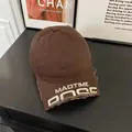 Close-up of vintage brown cotton baseball cap with 3D embroidery and distressed edges - M / Coffee