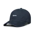 Detalle de la gorra de béisbol de algodón lavado azul marino con bordado Ryevten blanco - M / Azul marino