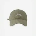 Berretto da baseball classico a scacchi verdi con ricamo Doric in stile retrò - M / Verde Militare