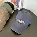 Dunkelblaue Baseballkappe aus Baumwolle mit London-Stickerei und mehrfarbiger Auswahl - M (56-58cm) / Marineblau