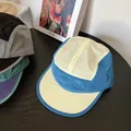 Close-up of quick-dry ripstop fabric texture on multi-color outdoor camp hats - M (56-58cm) / Yellow