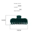 Detalle de pinza para el pelo de acetato verde oscuro de 9,8 cm y grosor de 4 mm - Grande / Verde Oscuro