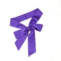 Ceinture large élégante en satin violet avec nœud papillon pour robe de femme chic - Violet foncé