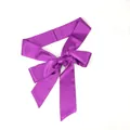 Ceinture large en satin violet élégante avec un grand nœud pour les robes de femmes - Violet