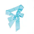 Ceinture élégante en ruban de satin bleu clair pour femme avec un grand nœud - Bleu clair