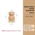 Rubberwood dish brush with natural sisal bristles measuring 8x5cm for kitchen cleaning - Rubber Wood Sisal Brush