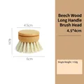 Beechwood kitchen brush head replacement with natural sisal bristles for effective cleaning - Sisal Brush Head