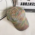 Tactical camouflage baseball cap with adjustable brim and breathable mesh holes - M (56-58cm) / Reddish Camo