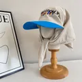 Cappellino streetwear con tesa blu e protezione per il collo, ricamo stile urbano - M / Blu