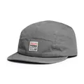 Λεπτομέρεια γκρι καπέλου ripstop camper με υφαντή ετικέτα OSCAPS και μεταλλικές οπές - M / Γκρι