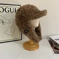 Cozy dark brown fuzzy trapper hat with earflaps and plush faux fur for winter warmth - M(56-58cm) / Dark Khaki
