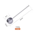 Cuchara para aceite de 70ml en acero inoxidable con mango largo y medidas - Plateado