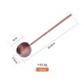 Cuchara de acero inoxidable 304 oro rosa con mango largo, capacidad 70ml y medidas - Rosa oro