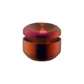 Double-walled 304 stainless steel bowl with lid in unique gradient metallic finish - Magic Red