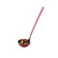 Rainbow oil separator spoon with long handle and pour spout in gradient vacuum plating - Iridescent Red