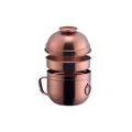 Three-tier rose gold stainless steel lunch box with handle and secure screw lid - Rose Gold