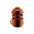 Three-layer 304 stainless steel lunch box with foldable handles in orange gradient finish - Magic Red