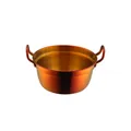 Korean style 304 stainless steel pot with orange gold gradient and dual handles - Magic Red
