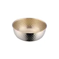 Bol en acier inoxydable doré champagne avec une texture hexagonale martelée unique - Or champagne