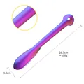 Rainbow stainless steel fish scale scraper tool with ergonomic handle and 28.5cm length - Polka Dot - Iridescent
