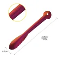 Stainless steel fish scale scraper with serrated edge and purple gradient finish - Polka Dot - Magic Red
