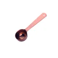 Polished rose gold stainless steel measuring spoon with a long handle and hanging hole - 20ml-Rose Gold