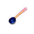 Rainbow plated stainless steel measuring spoon with long handle for coffee and spices - 20ml-Iridescent