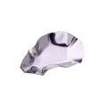 Polished SUS304 stainless steel oyster plate with creative wavy leaf-shaped edges - Silver