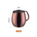 Roségoldener Edelstahl Milchkännchen mit Maßen 9cm mal 10,6cm und Gewicht von ca. 225g - Groß / Roségold