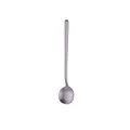 Matte finish 304 stainless steel coffee spoon with long handle and rounded head - Natural