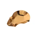 SUS304 stainless steel oyster shell sauce dish in polished bronze gold leaf shape - Gold