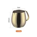 Milchkännchen aus Edelstahl in Champagner-Gold mit spitzem Ausguss und 9cm Durchmesser - Groß / Champagner